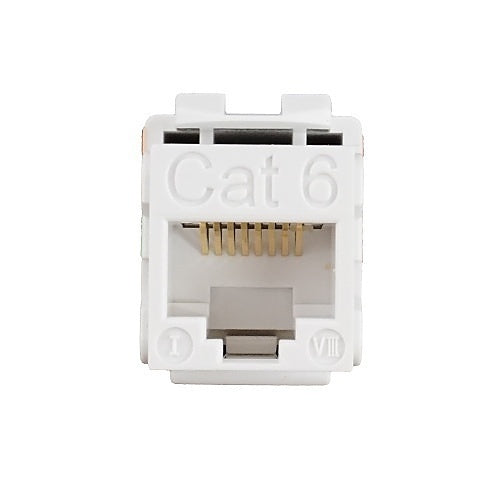 Simply45 S45-3690W CAT6 Unshielded 90˚ Keystone Jack, White