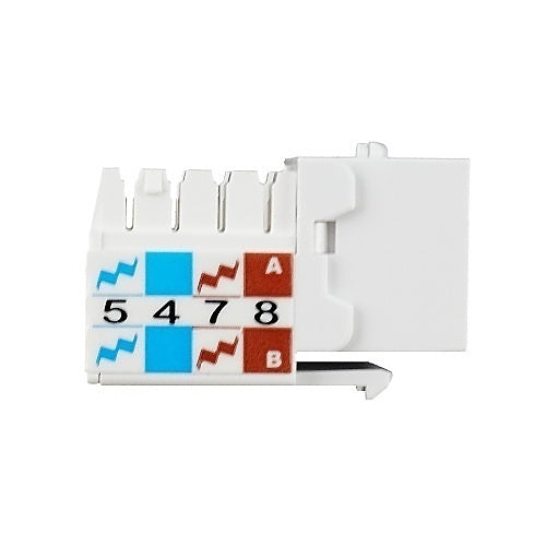 Simply45 S45-3690W CAT6 Unshielded 90˚ Keystone Jack, White