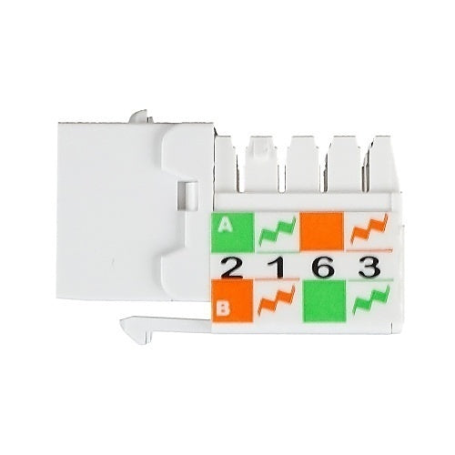Simply45 S45-3690W CAT6 Unshielded 90˚ Keystone Jack, White