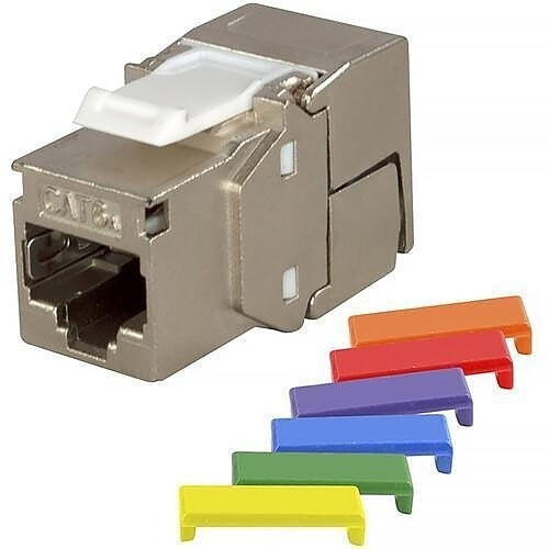 Simply45 S45-3750-25 10GBaseT STP 180° Shielded Keystone RJ45 Jack