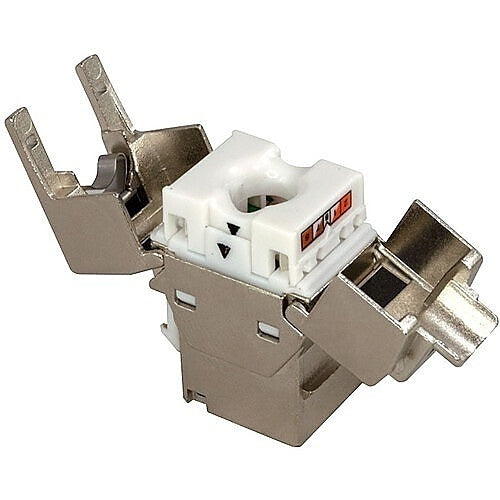 Simply45 S45-3750 10G Rated 180° Shielded Keystone Jack, Toolless