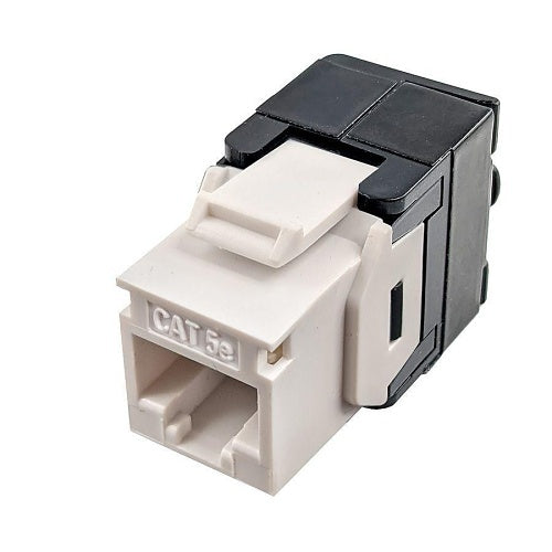 Simply45 S45-3500W-25 CAT5E UTP 180-Degree Keystone Jack, Toolless, White