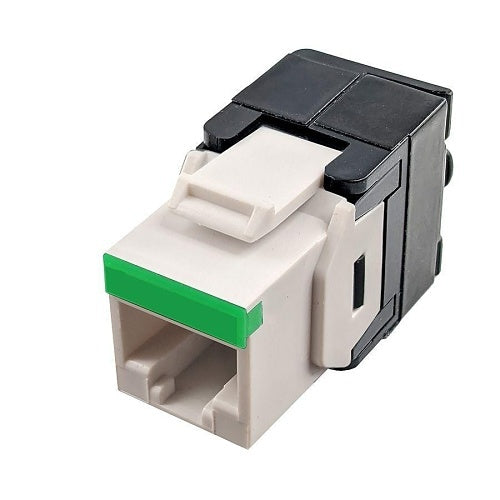 Simply45 S45-3500W-25 CAT5E UTP 180-Degree Keystone Jack, Toolless, White