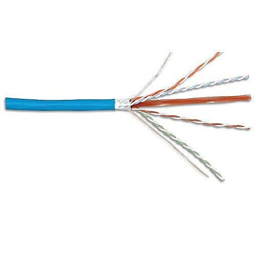Siemon 9A6P4-A5-06-R1A CAT6A Plenum Cable, 23/4 Solid BC, F/UTP, CMP/FT6, 1000\' (304.8m) Reel, Blue