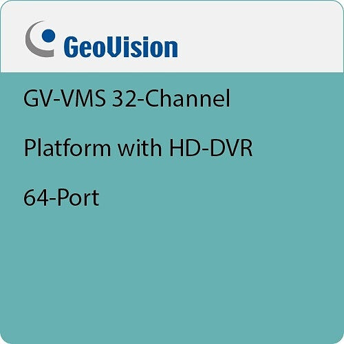 GeoVision 745-VM00000-H064 Software, VMS for 32-Channel Platform with HD-DVR 64-Port