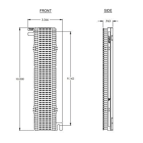 ICC IC066NB050 66M Wiring Block 50-Pair without Bracket, 66M1-50 Punch Down Block for Telephone System, Punch Down Cabling and Wire Termination, 10\\"H x 3.5\\"W x 1\\"D, White