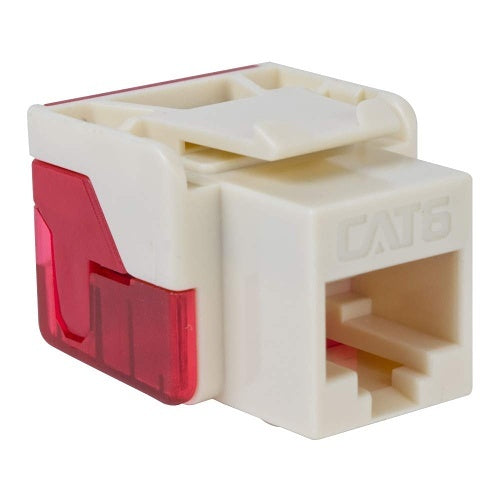 ICC IC1078L6AL CAT6 Keystone Jack with Inline IDC No Pair Split Wiring, UL Listed PoE++ TAA Compliant for Wall Plate / Patch Panel, Almond