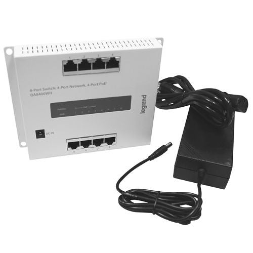 On-Q DA8400WH 8-Port Switch, 4-Port Network, 4-Port PoE+