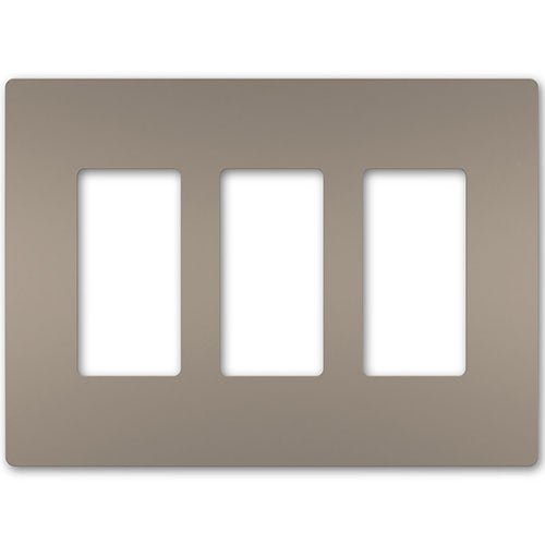 Pass & Seymour RWP263NICC6 Radiant 3-Gang Screwless Wall Plate, Nickel