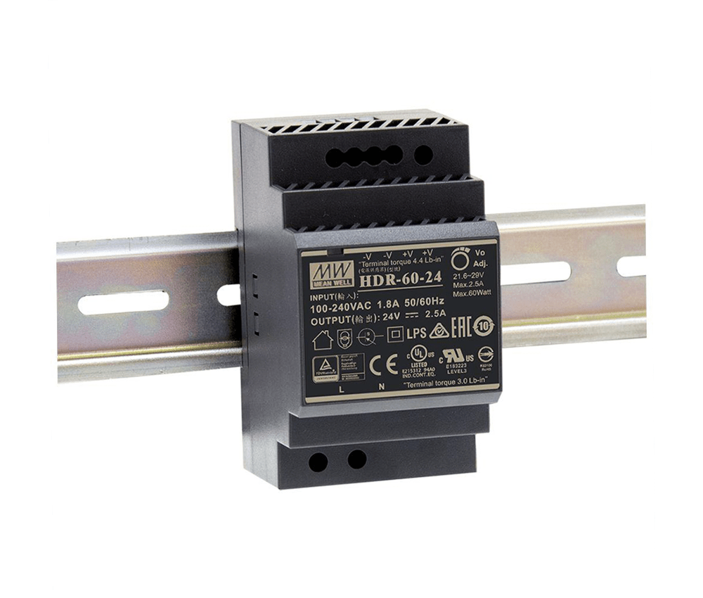 Mean Well DIN Rail 60 Watt 24V Power Supply
