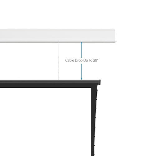 Da-Lite 29223 Wireline Advantage Electric Projection Screen, Ceiling Mounted, Ceiling Trim Flange, 16:9 HDTV, HD Progressive 1.0, 120V, Trim Flange, 220\\" Screen, TAA Compliant