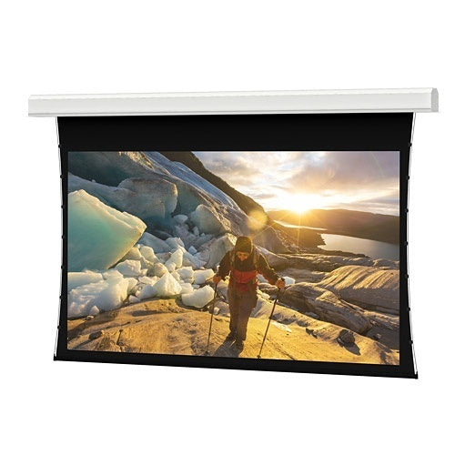 Da-Lite 29891 Tensioned Advantage Electric Projection Screen, Ceiling Recessed, Plenum-Rated Case and Trim, 16:9 HDTV, Parallax Stratos 1.0, 120V, Automatic Closure Door, 220" Screen, TAA Compliant