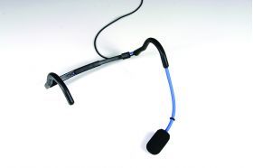 Aerobic headset Mic., blue gooseneck. 3.5mm connector