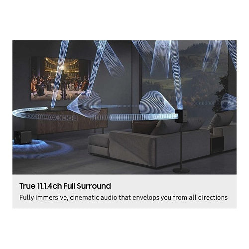Samsung HW-Q990F-ZC Q-Series Soundbar with Subwoofer and Rear Speaker, Titan Black