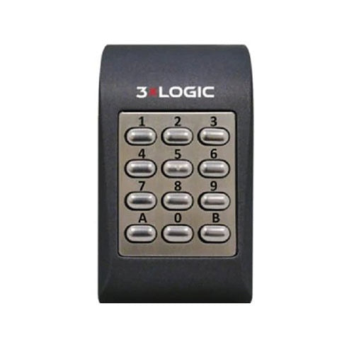 infinias by 3xLOGIC R-MPADW-CHAR Mini Metal Surface Mount Back-Lit Keypad, Wiegand Output, Charcoal