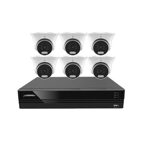 Inaxsys LGNXK8N6T2T 8CH Camera and NVR Kit, 8-Channel, 4', 2TB Storage