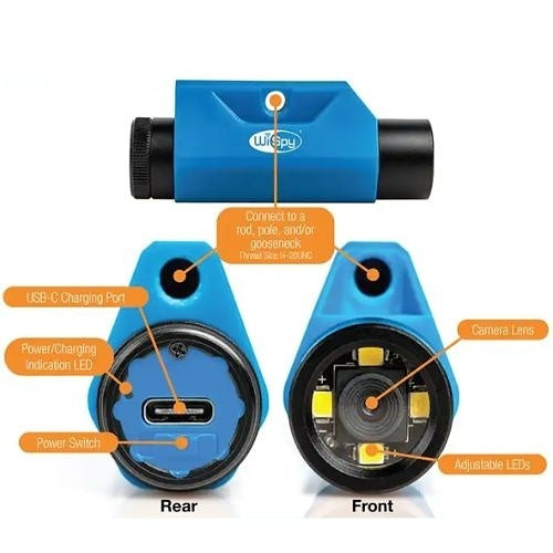 Jonard Tools CF-200 WiSpy Multipurpose Wireless Inspection Camera and Cable Pulling Tool, (Replaces CF-100)