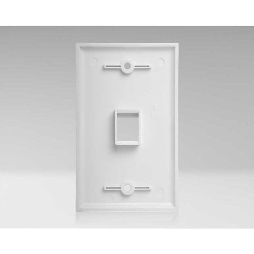 Jonard Tools K-W1/10 Single Gang Keystone 1-Port Wall Plate, 10-Pack