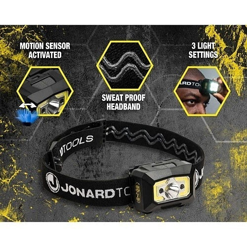 Jonard Tools SOL-H2 Solis Ultra Bright Jobsite LED Headlamp
