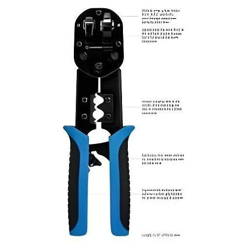 Jonard Tools UC-4511 RJ45 and RJ11/12 Modular Pass-Through Crimper with Tail Crimping Slots