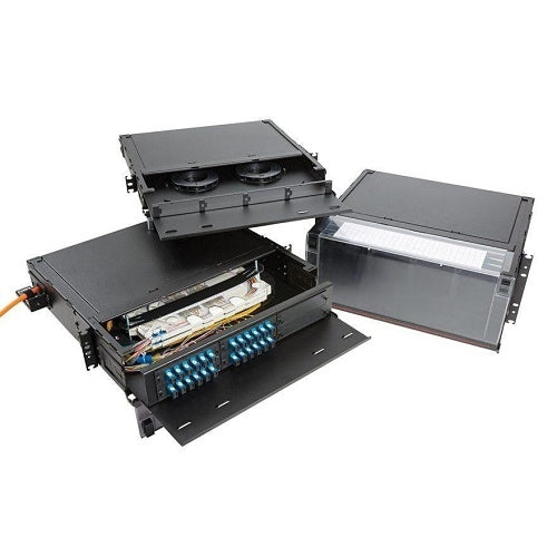OCC RTC2U-6APBL Enclosure Rack Mount with (6) Adapter Plate, Black