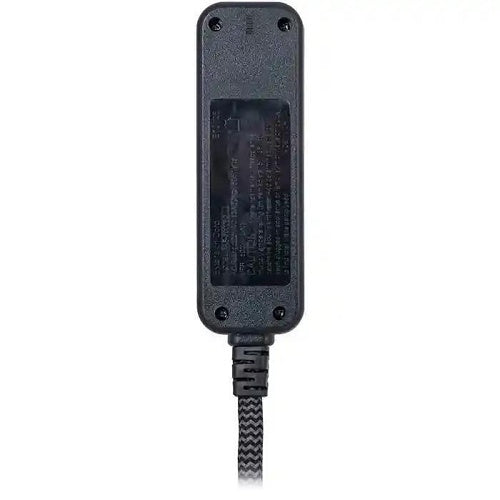 Jasco 45191 GE3-Outlet Mini Braided Extension Cord and Flat Plug, 1\', Black/Gray