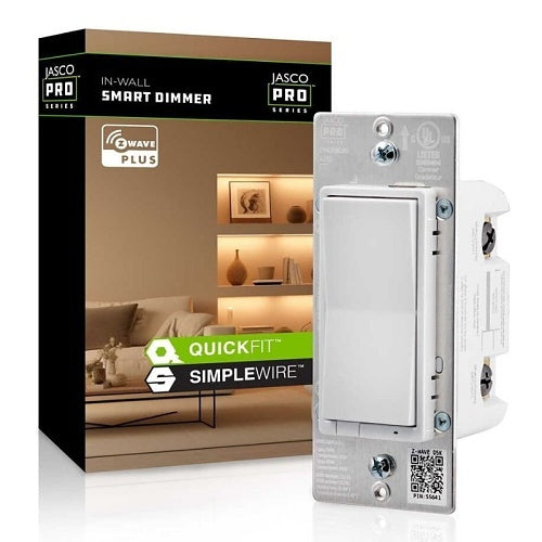Jasco 59383 Pro Series Z-Wave Plus In-Wall Smart Dimmer, White and Light Almond