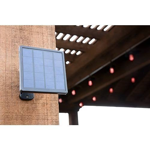Jasco 66881 Pro Series USB LED Cafe Lights, Color Select, 12\', 12-Bulbs and Solar Panel