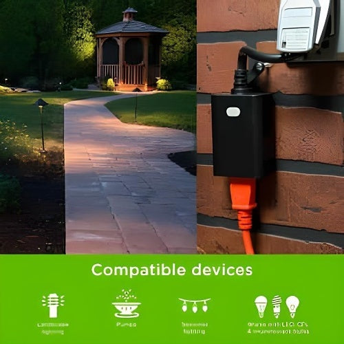 Jasco 76722 Z-Wave Plus Outdoor Plug-In Smart Switch, 1 Outlet, White