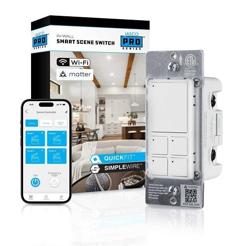 Jasco 81914 In-Wall Matter-Enabled Wi-Fi Smart Scene Switch