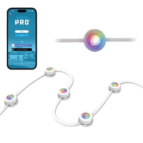 Jasco 84429 Under-Eave Lights, 82.5', 90 Pixel, White Cord