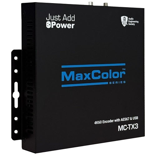 Just Add Power MC-TX3 MaxColor Series 4K60 Transmitter with AES67 and USB-C