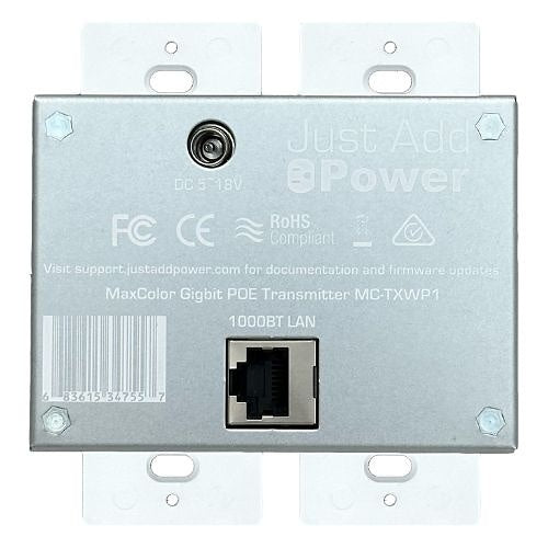 Just Add Power MC-TXWP1-WH MaxColor Series 4K60 2-Gang Wallplate Encoder, 4:4:4 36