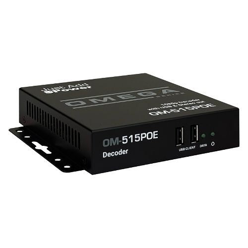 Just Add Power OM-515POE 2G Omega Series 2G/3G+ Receiver with USB and Stereo Audio Output (Previous VBS-HDIP-515POE)