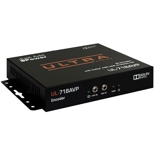 Just Add Power UL-718AVP Ultra HD IP A/V Pro DSP Enhanced Gigabit PoE Transmitter, 10W PoE (Previous VBS-HDIP-718AVP)