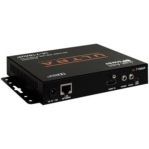 Just Add Power UL-718AVP Ultra HD IP A/V Pro DSP Enhanced Gigabit PoE Transmitter, 10W PoE (Previous VBS-HDIP-718AVP)
