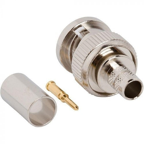 Amphenol RF 112533 BNC Straight Crimp Plug for RG-8X, LMR-240 UltraFlex, and Belden 9258, 50 Ohms