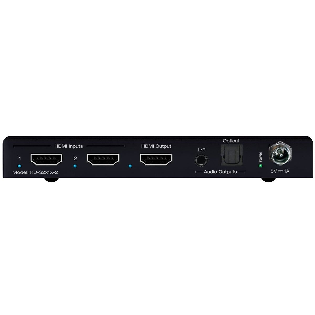 Key Digital 2x1 4K/18G HDMI Switcher L/R & Optical Audio De-Embed Output