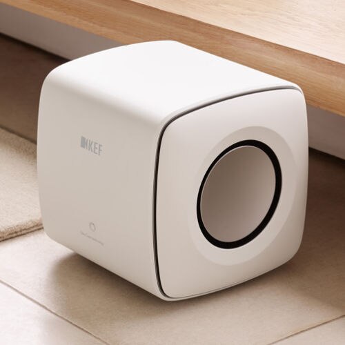 KEF Uni-Core Dual 6.5\\" Drivers 1000w RMS Subwoofer w/ Music Integrity Engine® Mineral White – Each