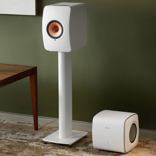 KEF Uni-Core Dual 6.5\\" Drivers 1000w RMS Subwoofer w/ Music Integrity Engine® Mineral White – Each