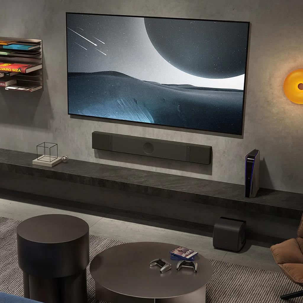 KEF XIO Soundbar Dolby Atmos and 5.1.2 spatial audio – Black