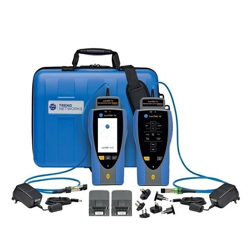 TREND Networks R163030 LanTEK IV-L Copper Cable Certifier with (2) Permanent Link Adapters / Channel Adapters, 500MHz, TREND AnyWARE Cloud Compatible