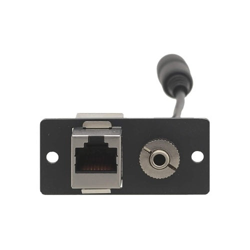 Kramer Wall Plate Insert 3.5mm Stereo Audio and RJ-45, Black