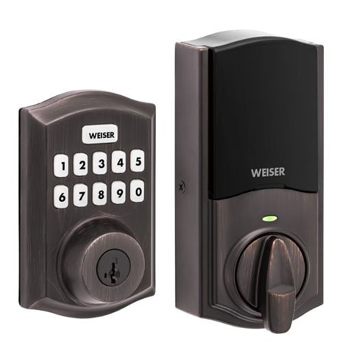 Weiser 9GED18005-002 Home Connect 620 Keypad Electronic Deadbolt with Z-Wave 700 Long Range, Venetian Bronze