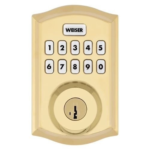 Weiser 9GED18000-028 Home Connect 620 Traditional Electronic Lock with Z-Wave, Traditional Brass (Replaces 9GED18000-015)