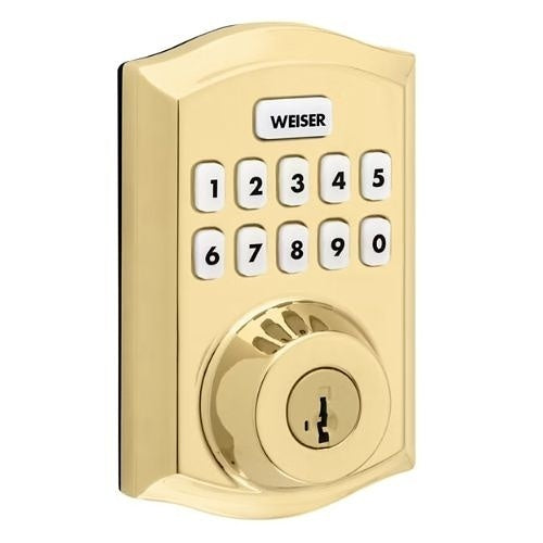Weiser HC620 TRL Home Connect 620 Traditional Electronic Lock with Z-Wave 700, Traditional Brass (Replaces 9GED18000-015)