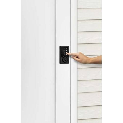 Weiser 9GED21520-004 HomeConnect Contemporary Electronic Deadbolt with Z-Wave Technology, Matte Black