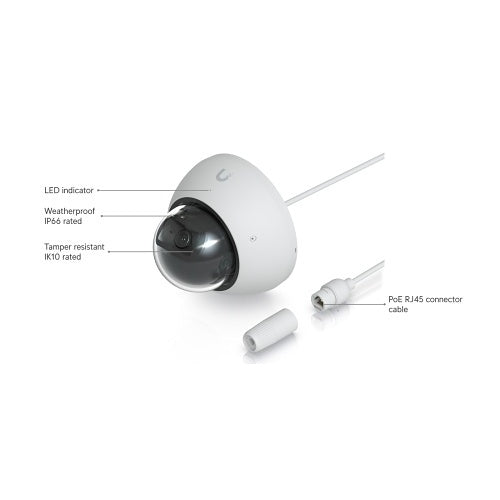 Ubiquiti UVC-AI-DOME-W 8MP All-Weather Vandal-Proof 4K PoE Dome Camera, White