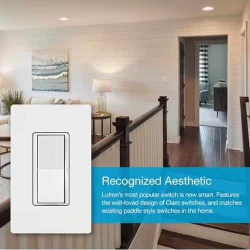 Lutron DVRF-5NS-WH Claro Smart Switch, White