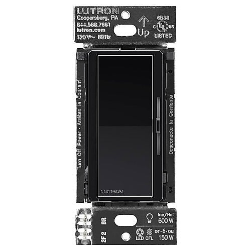 Lutron DVRF-6L-BL Diva Smart Dimmer for Caseta, Black